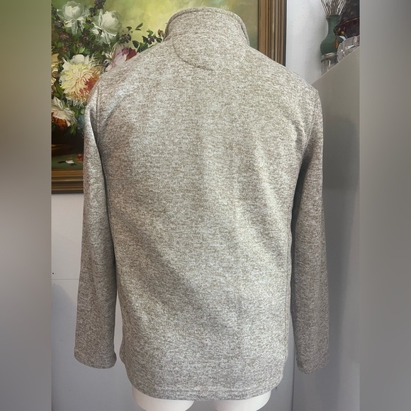 Chaps Men's Light Gray Zip Up Sweater Medium - Picture 6 of 7